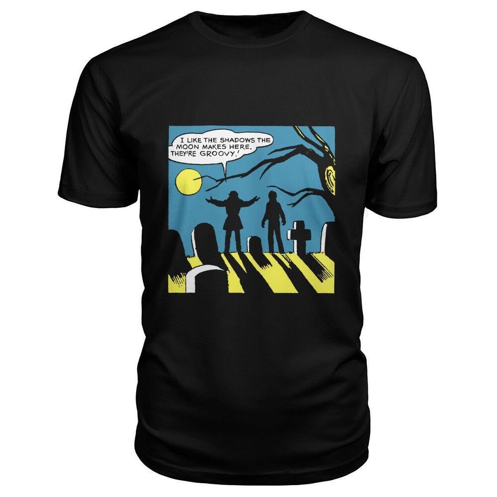 Horror Comic Pop Art Design Graveyard Groovy Shadows Tshirt